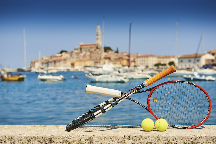 Tennis courts on the Adriatic